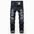 Comfy Men's Ripped Jeans Casual Mid Waisted Urban Jeans Pants